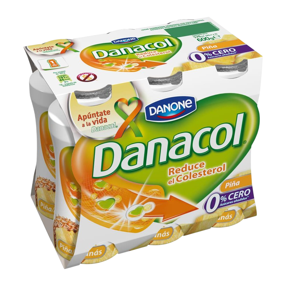 DANONE DANACOL PIÑA PACK-6UD 600GR