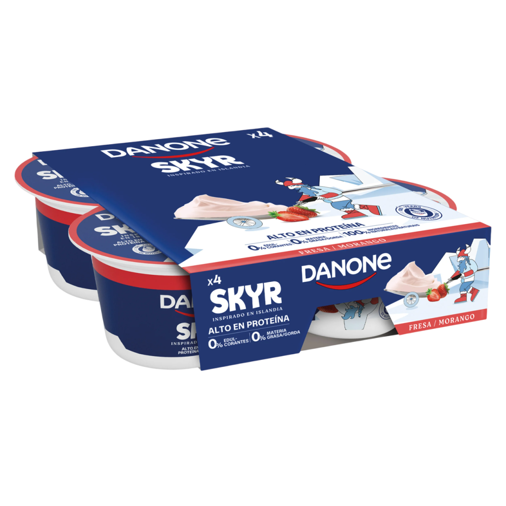 DANONE SKYR FRESA PACK 4 UD