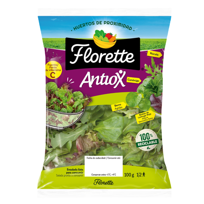FLORETTE ENSALADA ANTIOX BROTES,CANO,BERRO B/100GR
