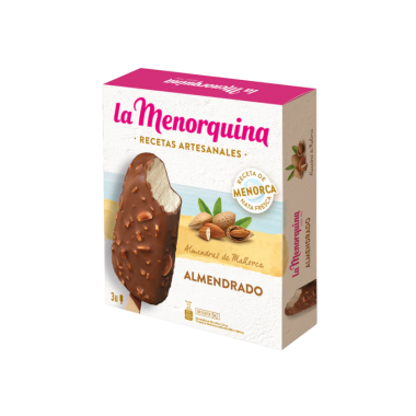 HELADO MENORQUINA BOMBON ALMENDRADO P/3 UD
