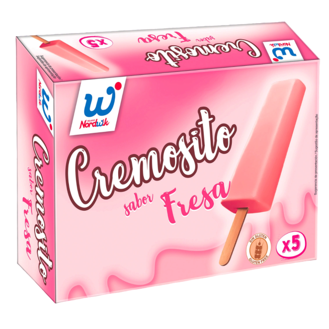 HELADO NORDWIK CREMOSITOS FRESA P/5U