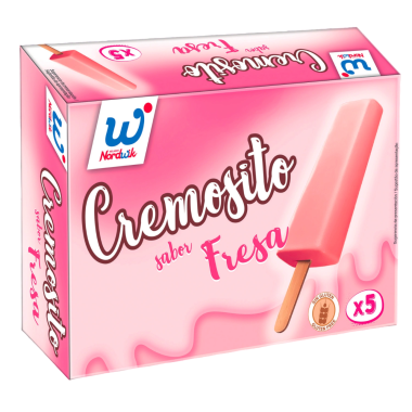 HELADO NORDWIK CREMOSITOS FRESA P/5U
