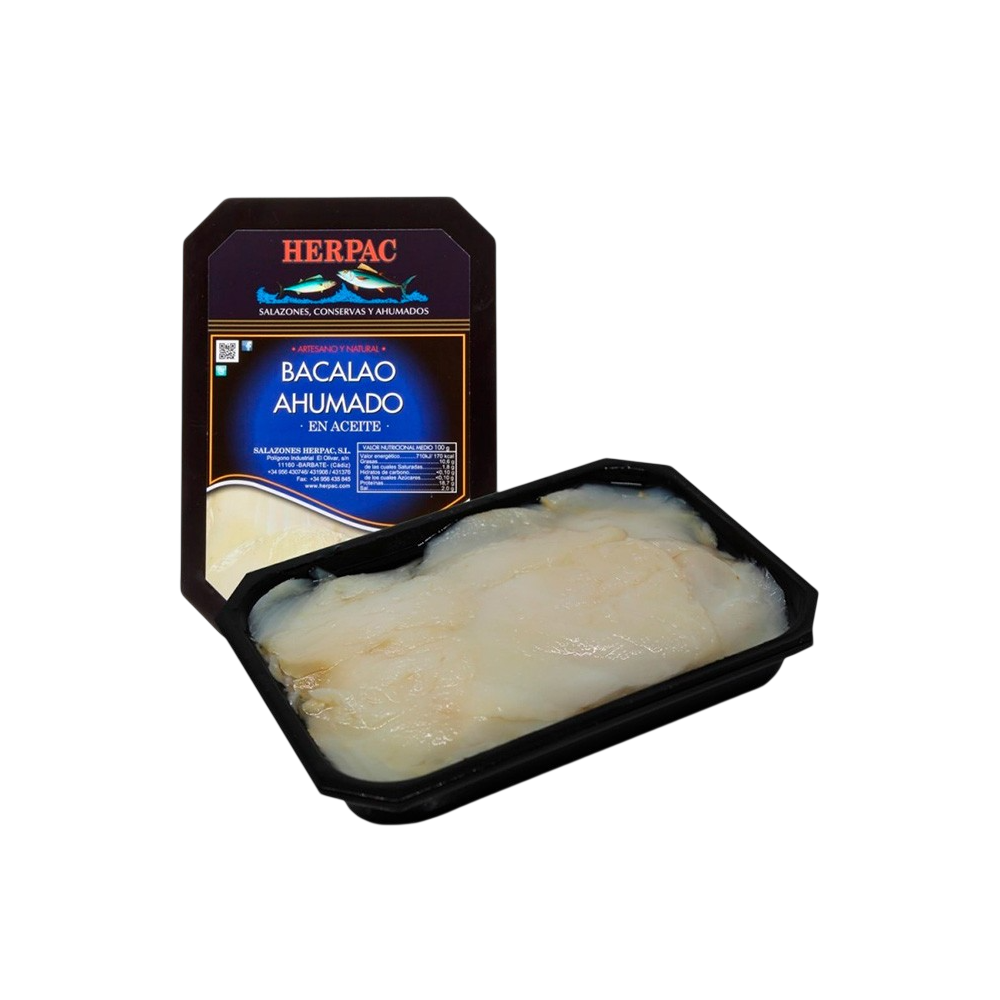 HERPAC BACALAO AHUMADO/ACEITE BAND/250.GR.