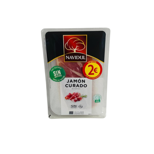 JAMON LONCHA CURADO NAVIDUL C/41575 B/80 GR(3€)