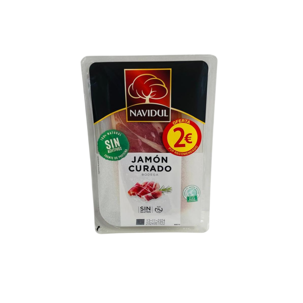 JAMON LONCHA CURADO NAVIDUL C/41575 B/80 GR(3€)