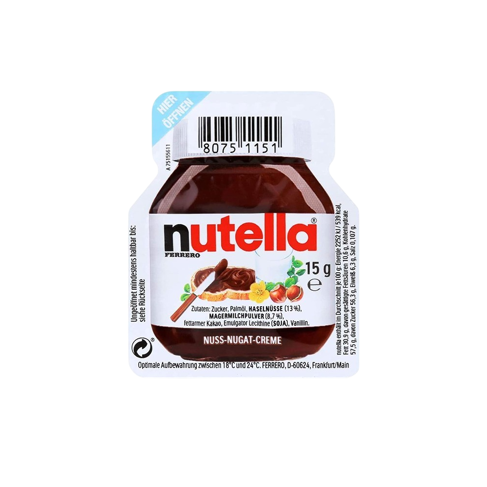 NUTELLA CREMA AVELL/CACAO MONODOSIS 15GR