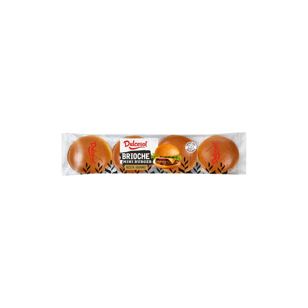 PAN DULCESOL MINI BURGUER BRIOCHE P/160 GR