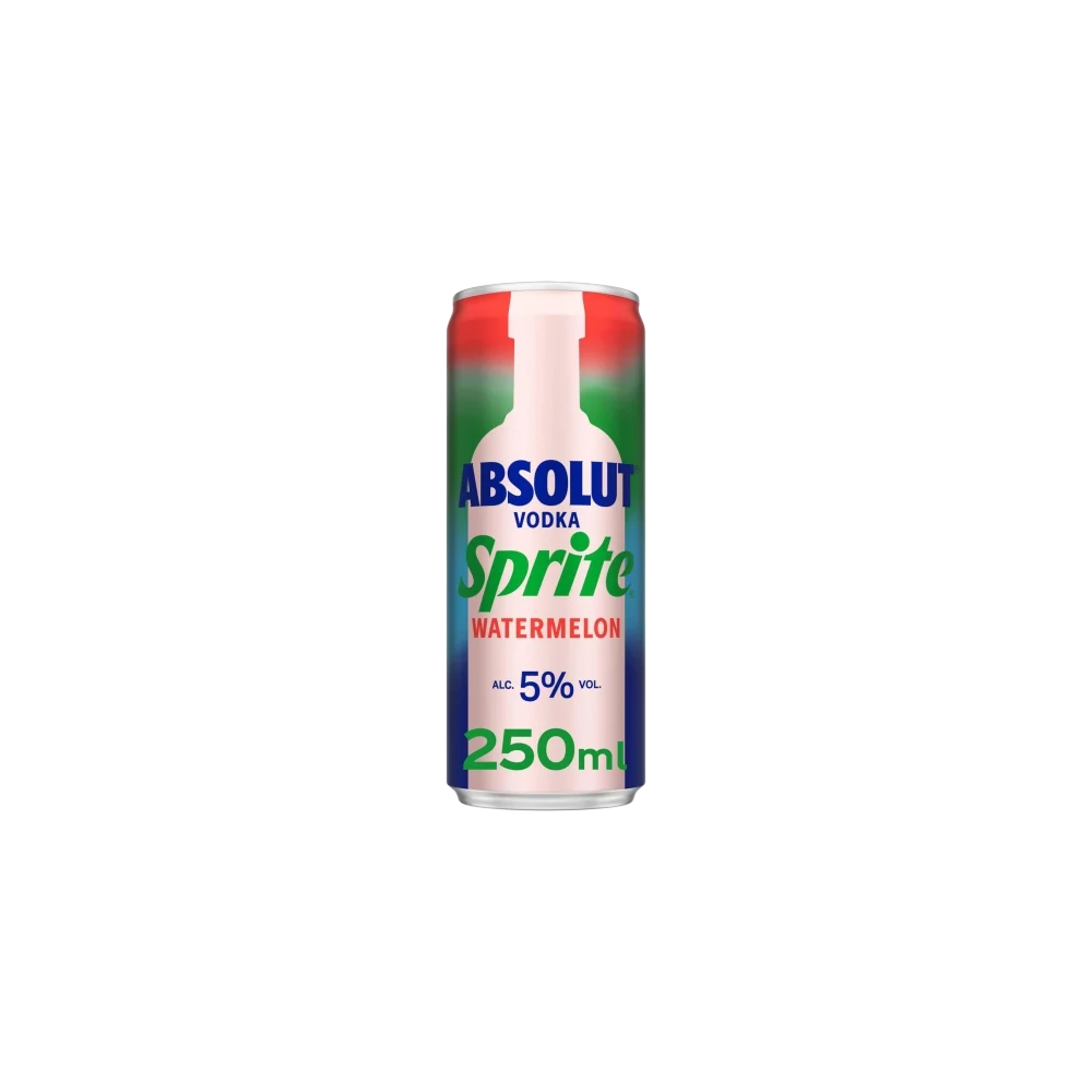 SPRITE+VODKA-ABSOLUT-5%+WATERMELON LATA-250.ML