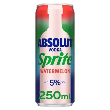 SPRITE+VODKA-ABSOLUT-5%+WATERMELON LATA-250.ML