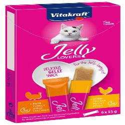 VITAKRAFT SNACK GATO JELLY LOVERS POLLO/PAVO P/6UD