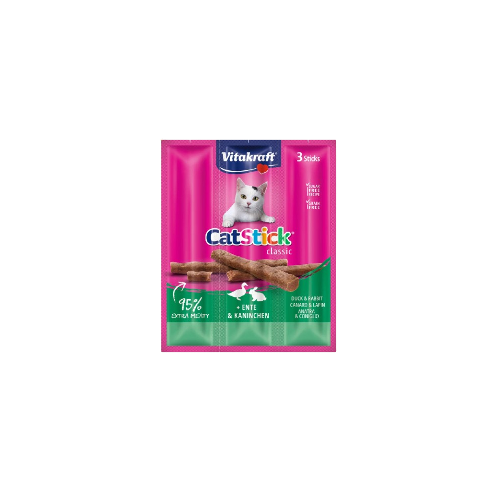 VITAKRAFT SNACK GATOS STICK MINI PATO/CONEJO B/3UD