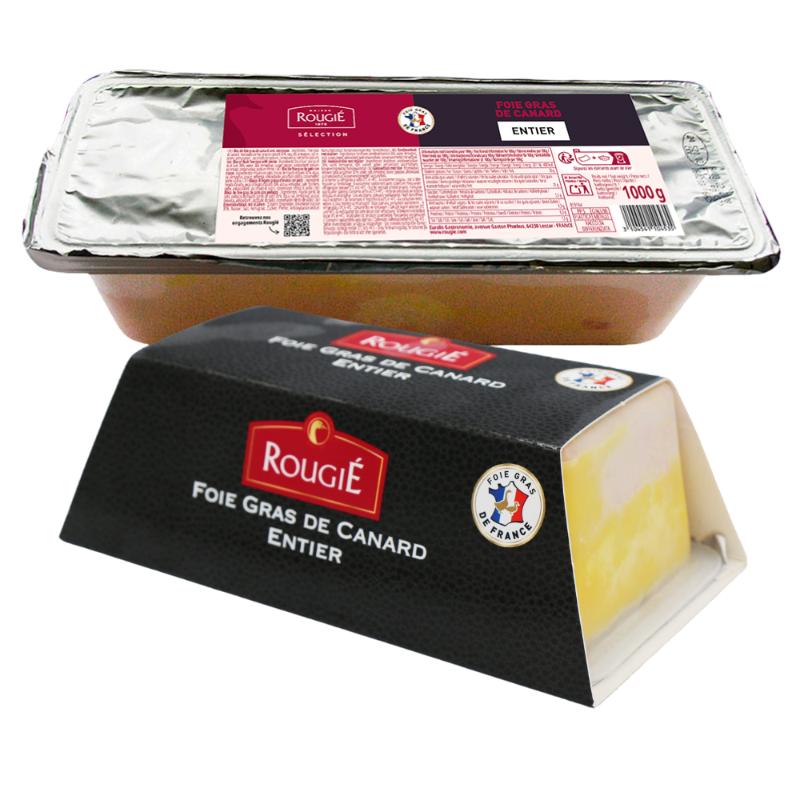 FOIE ROUGIE ENTERO PATO CANARD-ENTIE TARRINA1.KG.