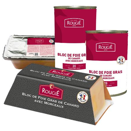 FOIE ROUGIE PATO BLOC C/TROZOS LATA/1 KG