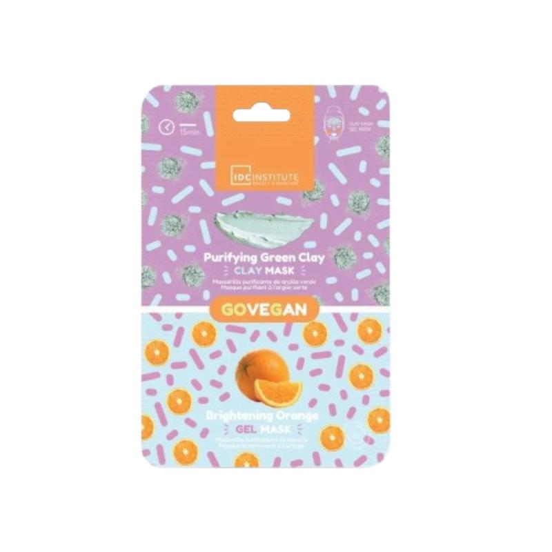 MASCARILLA FACIAL IDC DUO ARCILLA VERDE+NARANJA UD