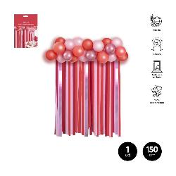 SET SAN VALENTIN FONDO PAPEL Y GLOBOS