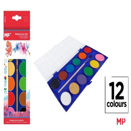 PP ACUARELAS + PINCEL MP 12 COLORES UNIDAD