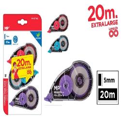 PP CINTA CORRECTORA MP 20M X 5MM PACK-3 UD