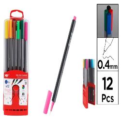PP ROTULADOR MP PUNTA FINA 0,4 MM COLORES P/12 UD