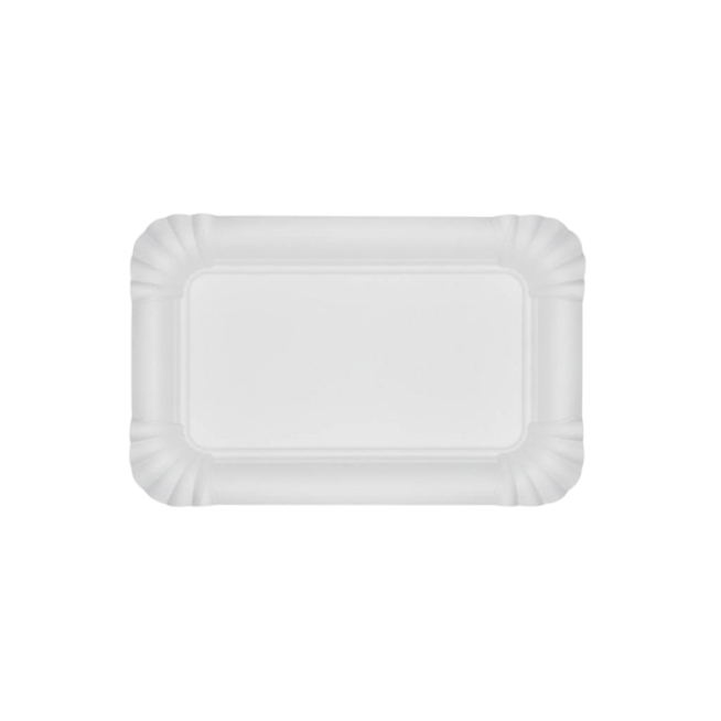 BANDEJA CARTON BLANCA 12X19 PAQUETE 50 UD