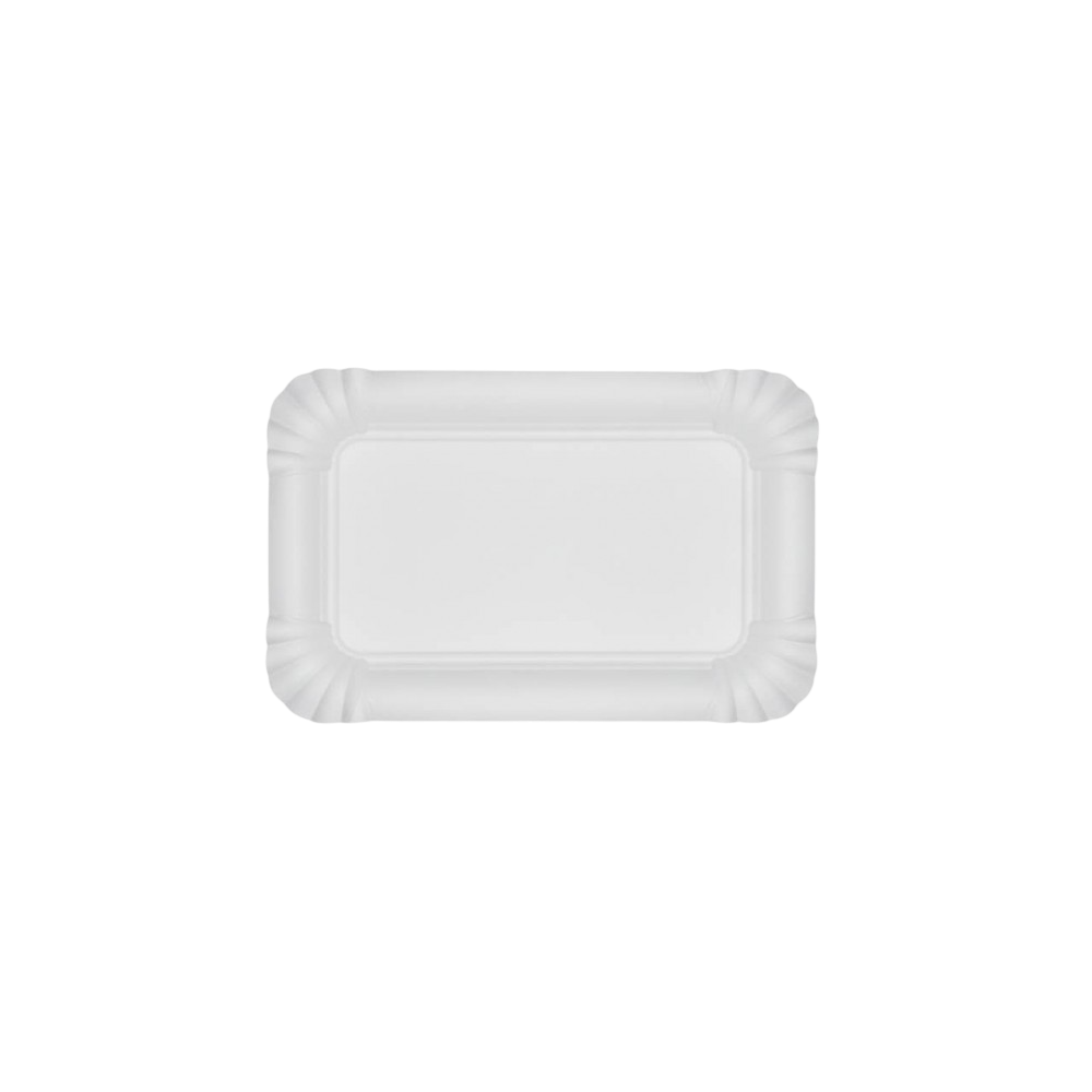BANDEJA CARTON BLANCA 12X19 PAQUETE 50 UD