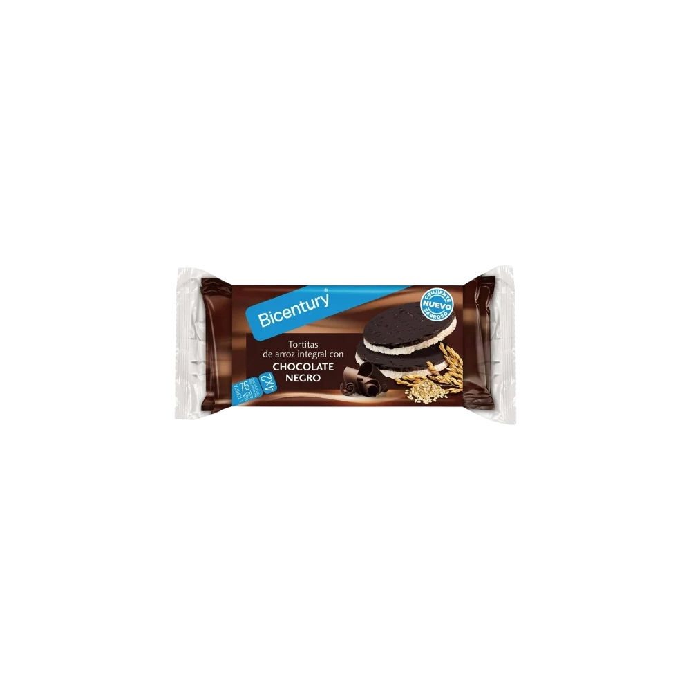 BICENTURY TORTITAS ARROZ INTEGRAL CHOCO P/130,4 GR