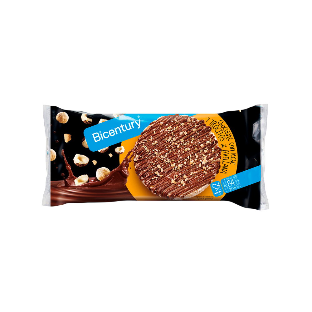 BICENTURY TORTITAS CHOCO C/AVELLANA  P/141,6 GR