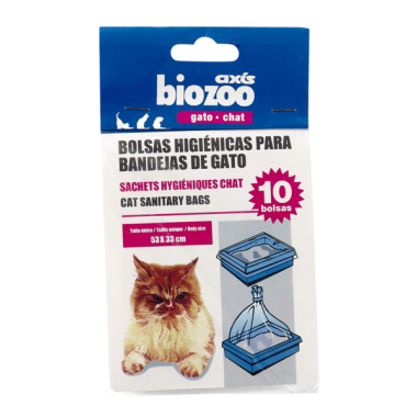 BIOZOO BOLSA HIGIENICA BANDEJA GATO B/10 UD