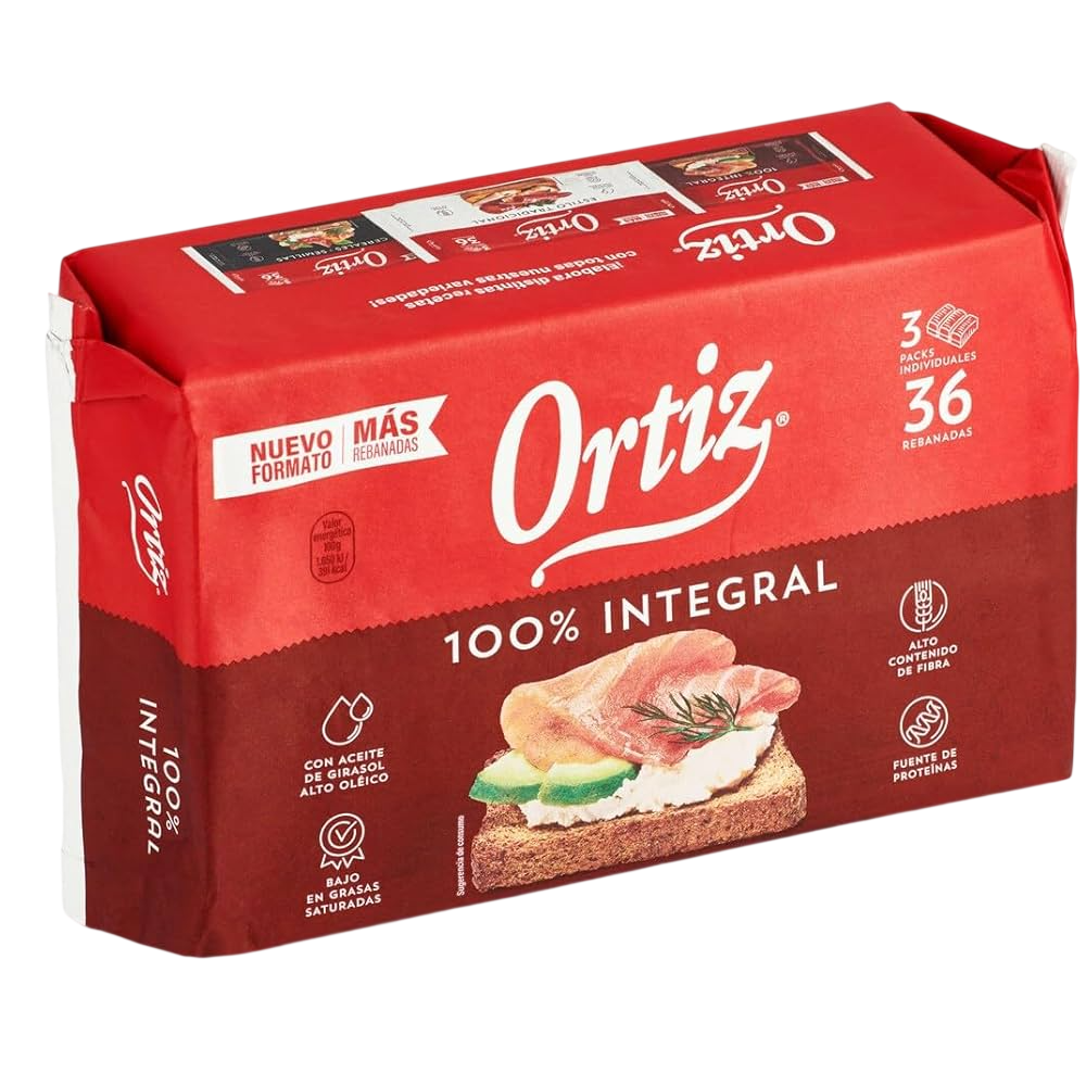 BISCOTTE INTEGRAL 100% ORTIZ P/36 REBANADAS