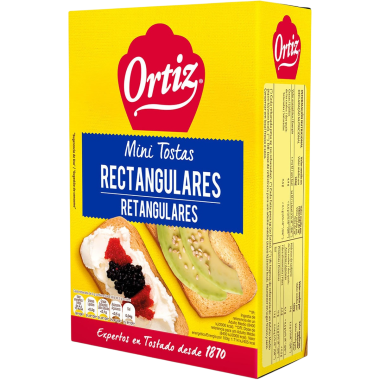 BISCOTTE TOSTAS MINI RECTANGULAR ORTIZ P/100GR