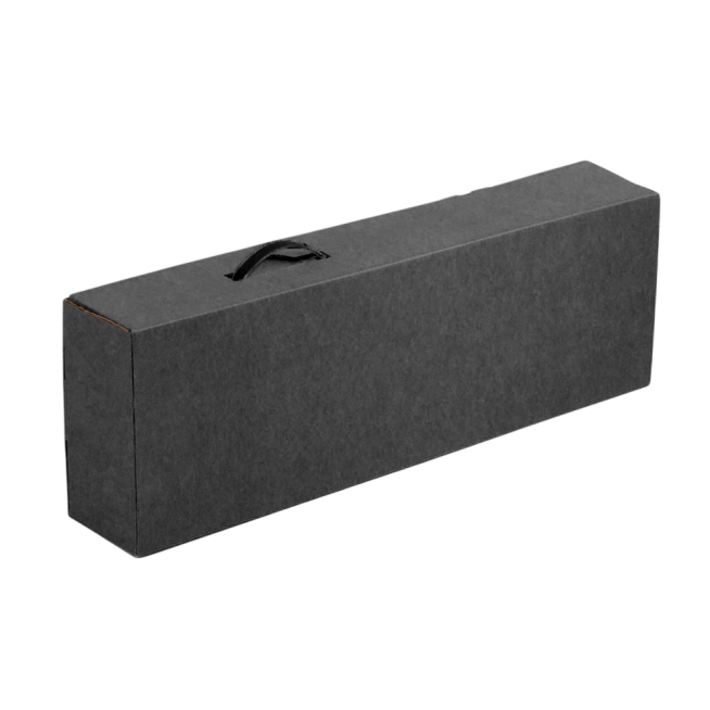CAJA CARTON JAMONERO 860X140X300 NEGRA UNIDAD