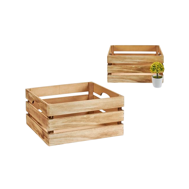 CAJA MADERA ARTE REGAL MEDIANA NATURAL 36X26X18 UD