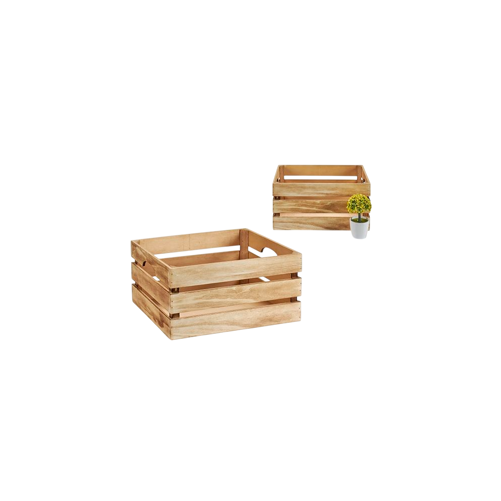 CAJA MADERA ARTE REGAL MEDIANA NATURAL 36X26X18 UD