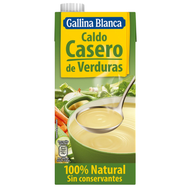 CALDO VERDURAS LIQUIDO G.B.CASERO BRICK 1 L
