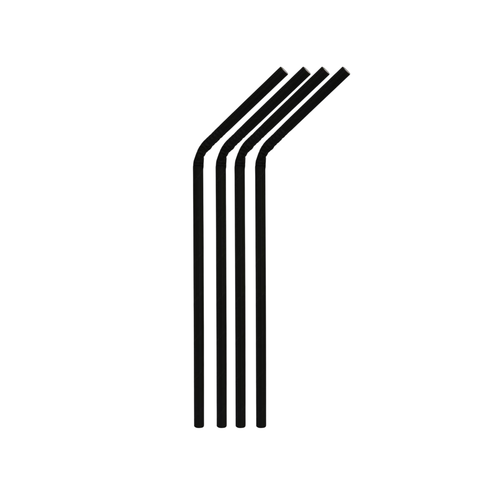 CAÑA PAJITA NEGRA FLEXIBLE BIO B/100 UD