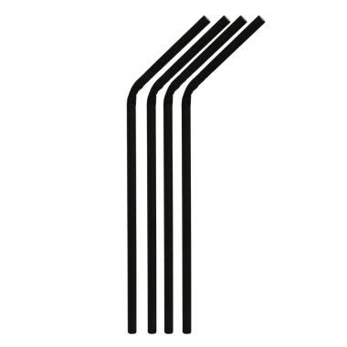 CAÑA PAJITA NEGRA FLEXIBLE BIO B/100 UD
