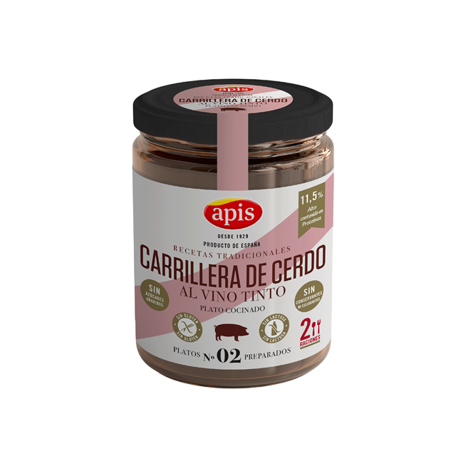 CARRILLERA CERDO AL VINO APIS T/C400GR