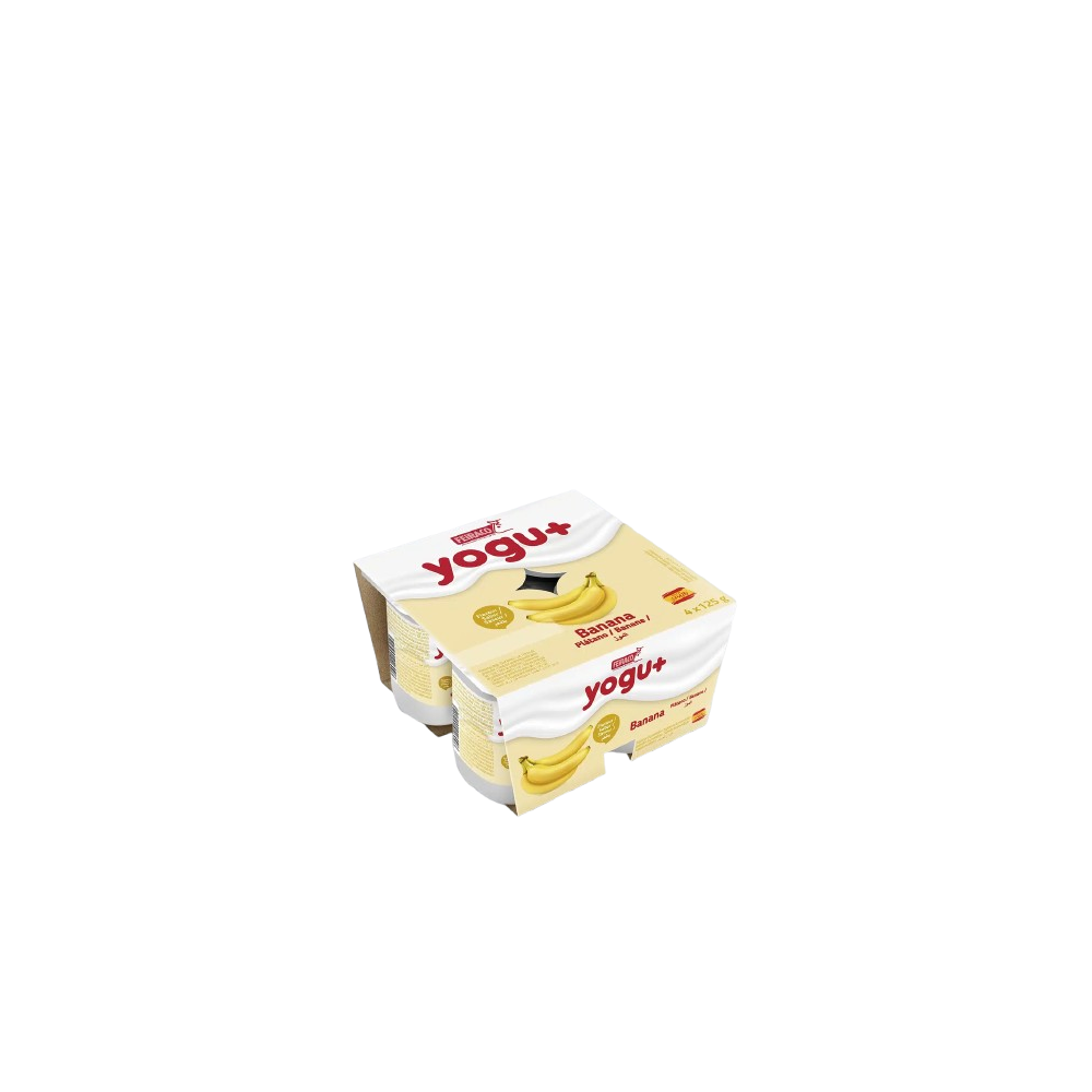 YOGUR FEIRACO YOGU+ SABOR PLATANO PACK-4 UD