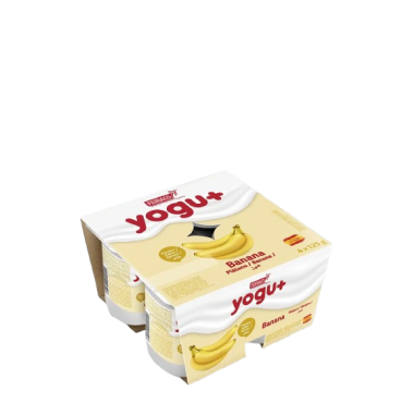 YOGUR FEIRACO YOGU+ SABOR PLATANO PACK-4 UD