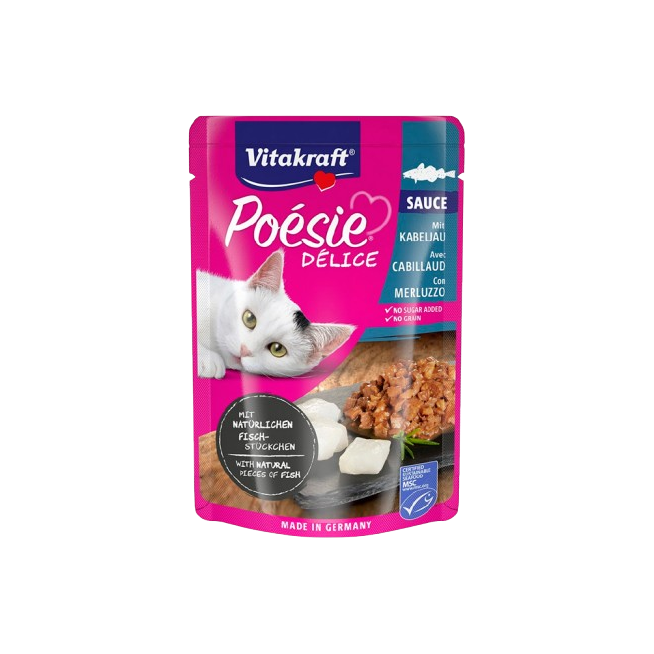 VITAKRAFT SNACK GATO POESIE DELICE BACALAO T/90GR
