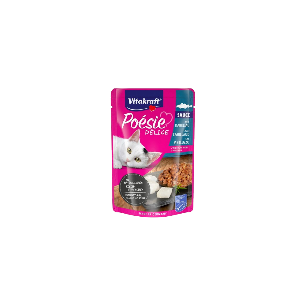 VITAKRAFT SNACK GATO POESIE DELICE BACALAO T/90GR