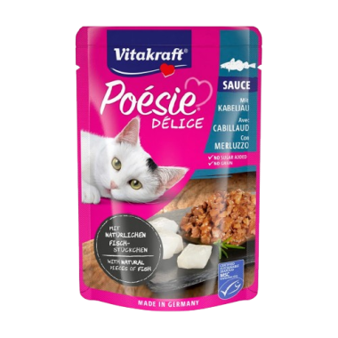 VITAKRAFT SNACK GATO POESIE DELICE BACALAO T/90GR