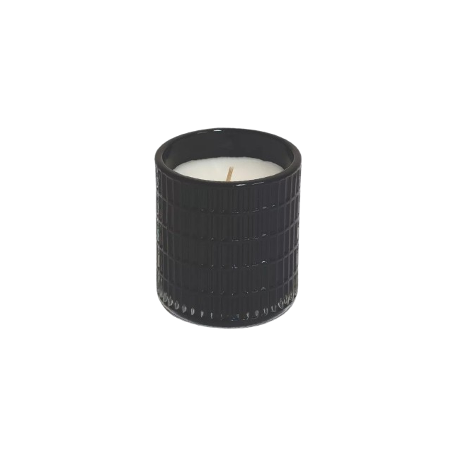 VELA AMBIENT. VASO RELIEVE NEGRO BLACK SAPPHIRE