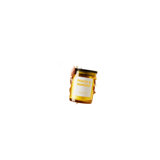 VELA AMBIENT. VASO C/TAPA AMARILLO PEACH & MIMOSA