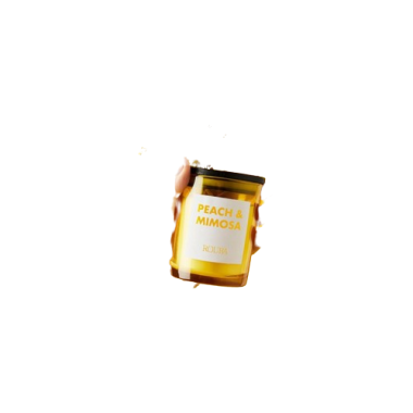 VELA AMBIENT. VASO C/TAPA AMARILLO PEACH & MIMOSA