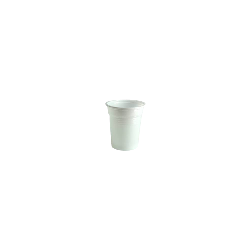 VASO PLASTICO REUTILIZ.BLANCO 100.ML.BOLSA/100UD