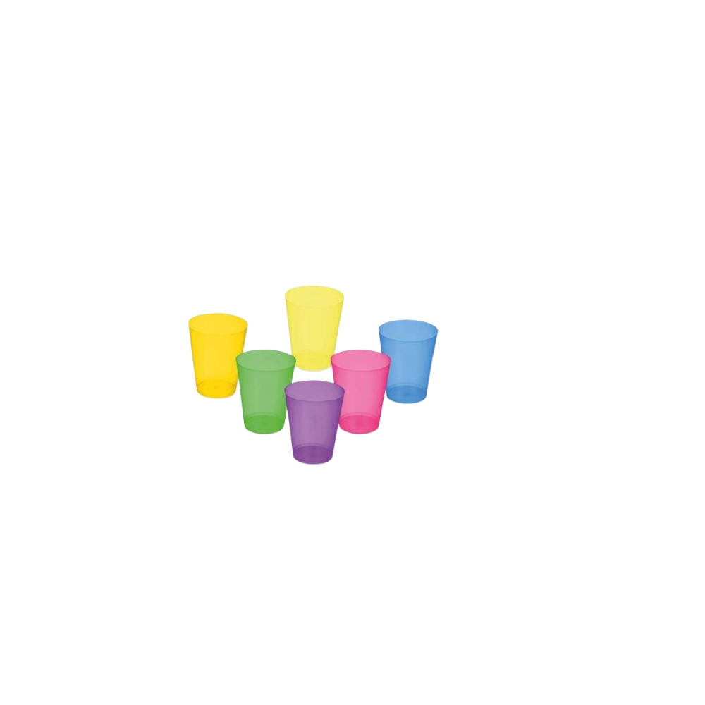 VASO PLASTICO CUBATA ANCHO COLORES 480CC P/4UD