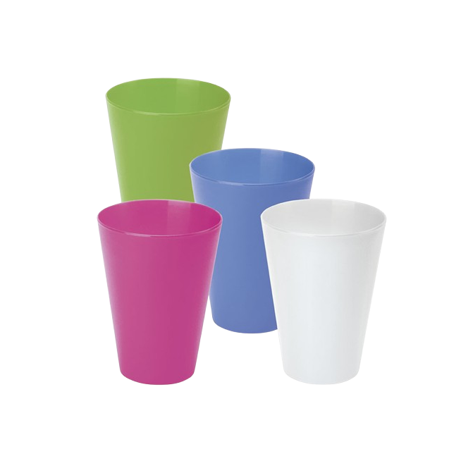VASO PLASTICO CONICO PREMIUM REUTIB.BOLSA/10UD
