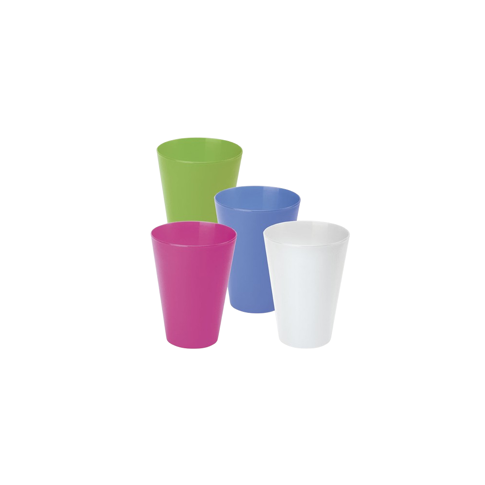 VASO PLASTICO CONICO PREMIUM REUTIB.BOLSA/10UD
