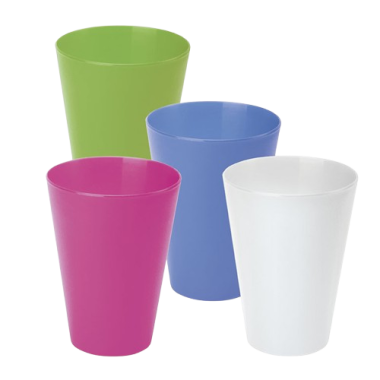 VASO PLASTICO CONICO PREMIUM REUTIB.BOLSA/10UD