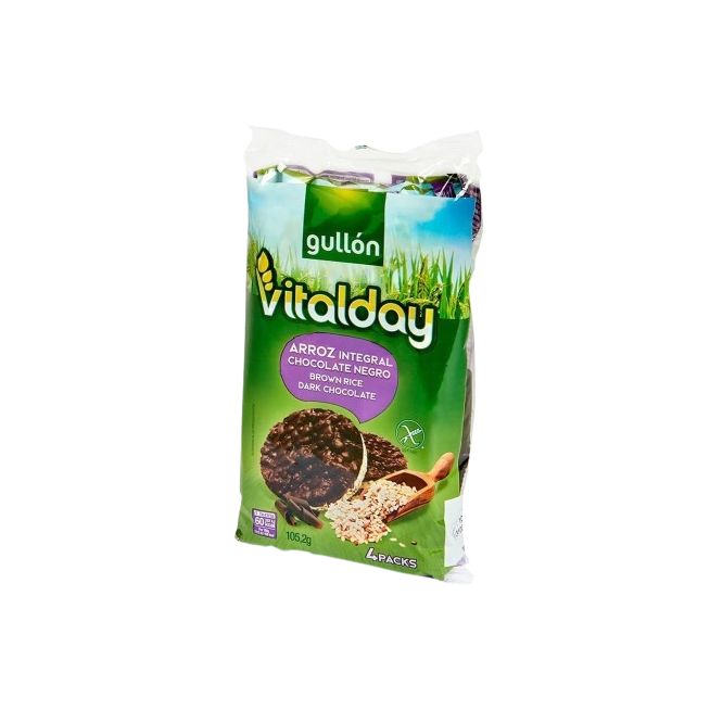 TORTITAS GULLON ARROZ INT C/CHOCOLATE PACK-4 UD